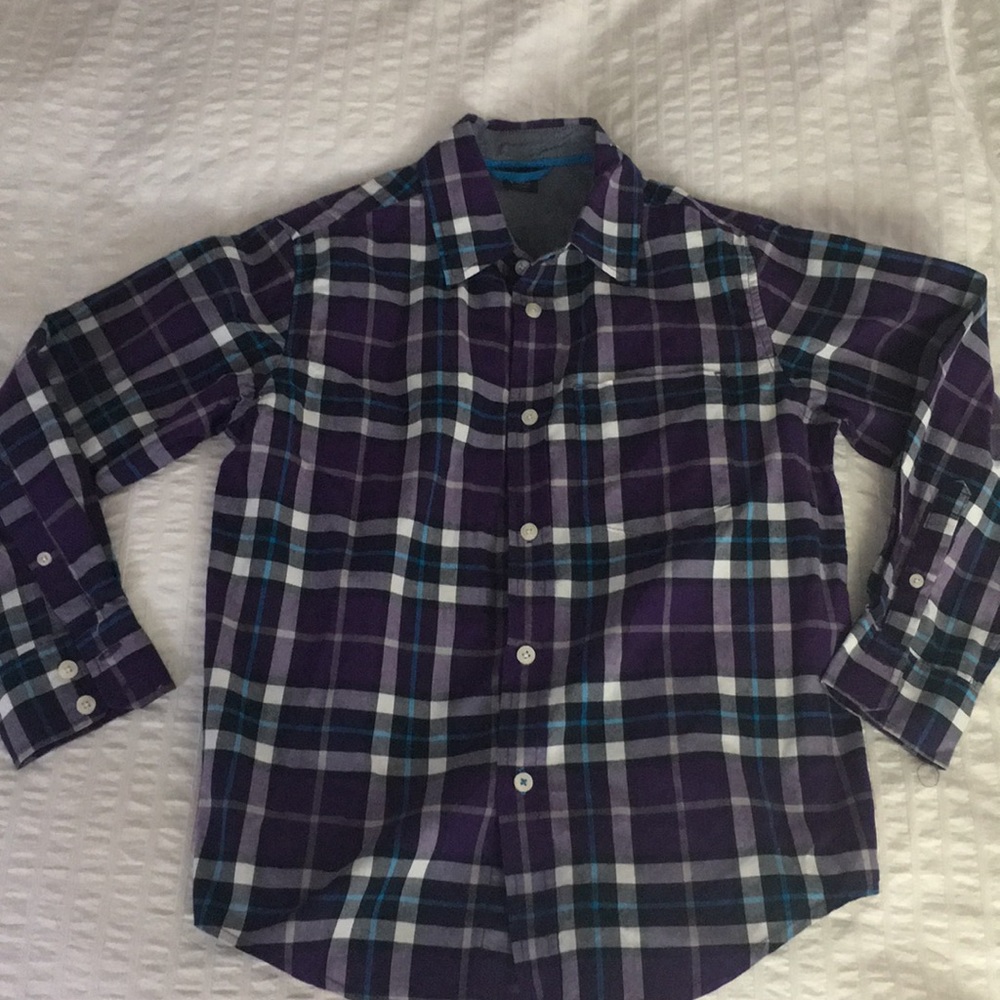 Boys plaid button down shirt